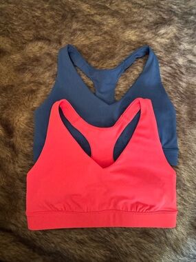 tek gear Coral and Navy Racerback Sports Bras